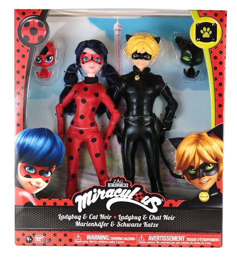 5", premium-metalized, and fully articulated with accessories. . Ladybug and cat noir toys